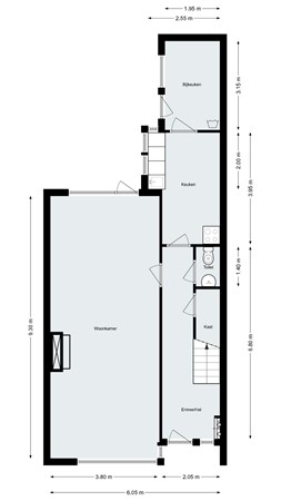 Floorplan - Zuidsingel 17, 4611 LG Bergen op Zoom